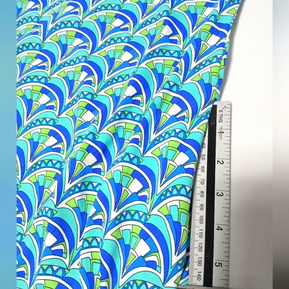 Barbara Gerwit Crew Neck 3/4 Sleeve Abstract Shift Dress. Size S - Picture 6 of 7